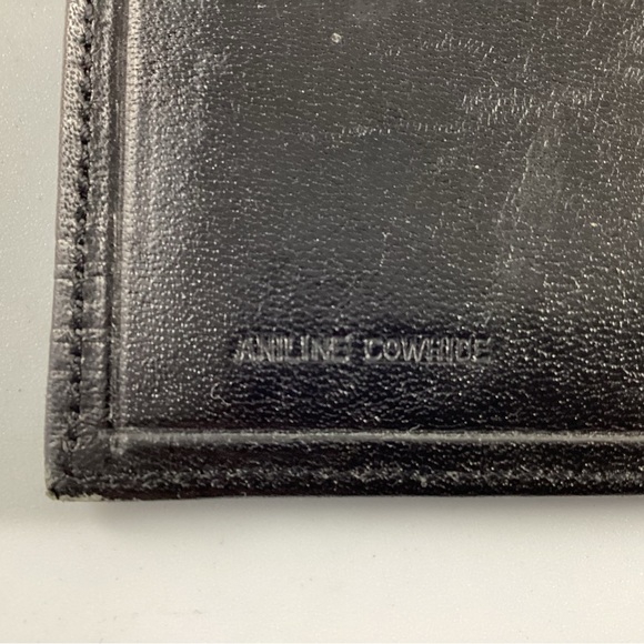 Rare Vintage YSL Mens Pre-Owned Black Aniline Cowhide Leather Card Wallet - Picture 3 of 12